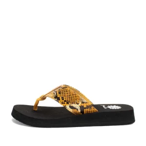 Women Yellow Box Flip Flops>Freja