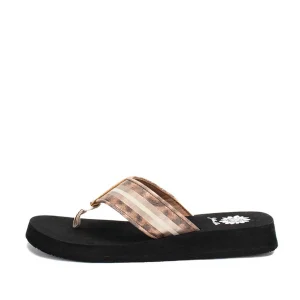 Women Yellow Box Flip Flops>Furnie