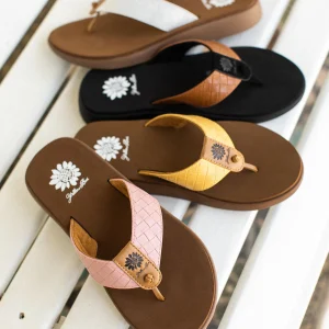 Women Yellow Box Flip Flops>Ganesah