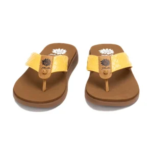 Women Yellow Box Flip Flops>Ganesah
