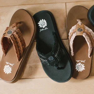 Women Yellow Box Flip Flops>Gardena