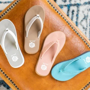 Women Yellow Box Flip Flops>Ginza Al