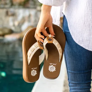 Women Yellow Box Flip Flops>Gramedia Sandal