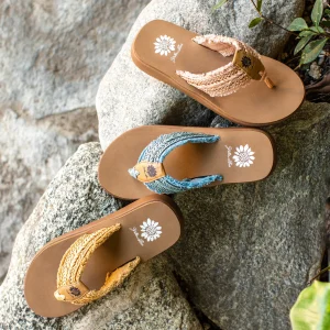 Women Yellow Box Flip Flops>Guppy Sandal