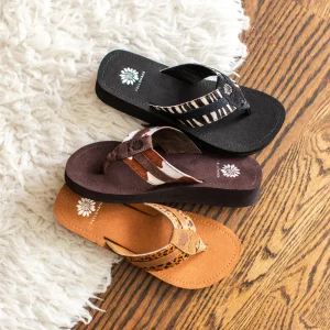 Women Yellow Box Heels & Wedges>Jafna Flip Flop Sandal