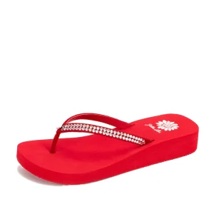 Women Yellow Box Heels & Wedges>Jello Rhinestone Sandal