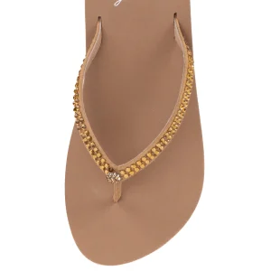 Women Yellow Box Flip Flops>Jello Rhinestone Sandal