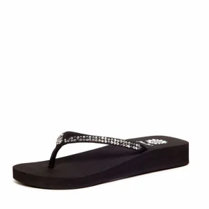 Women Yellow Box Flip Flops>Jello Rhinestone Sandal