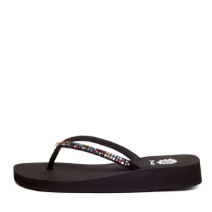 Women Yellow Box Flip Flops>Jello Rhinestone Sandal