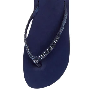 Women Yellow Box Flip Flops>Jello Rhinestone Sandal