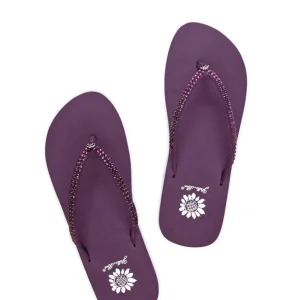 Women Yellow Box Flip Flops>Jello Rhinestone Sandal