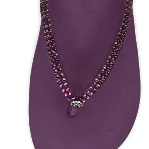 Women Yellow Box Flip Flops>Jello Rhinestone Sandal