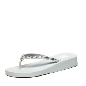 Women Yellow Box Flip Flops>Jello Rhinestone Sandal