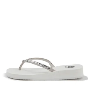 Women Yellow Box Flip Flops>Jello Rhinestone Sandal