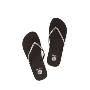 Women Yellow Box Flip Flops>Jello Rhinestone Sandal