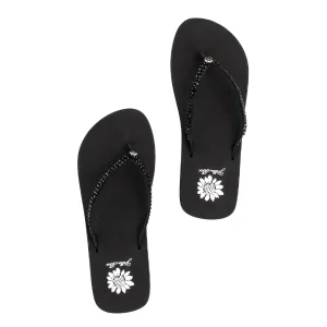 Women Yellow Box Flip Flops>Jello Rhinestone Sandal