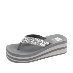 Women Yellow Box Flip Flops>Kaduna Platform Sandal