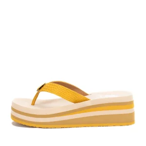 Women Yellow Box Flip Flops>Kaija