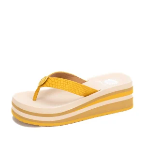 Women Yellow Box Heels & Wedges>Kaija