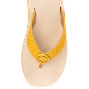 Women Yellow Box Flip Flops>Kaija