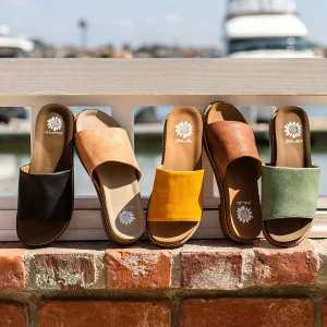 Women Yellow Box Slides>Kalo Slide Sandal