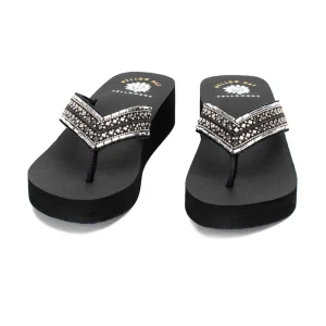 Women Yellow Box Flip Flops>Leanah