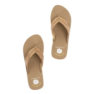 Women Yellow Box Flip Flops>Leanah