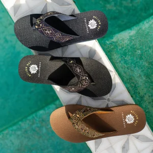 Women Yellow Box Flip Flops>Parel