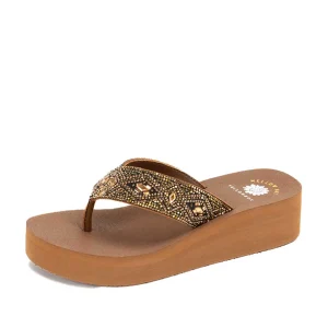 Women Yellow Box Flip Flops>Parel