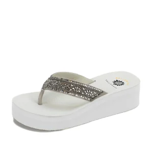 Women Yellow Box Heels & Wedges>Pixel Flatform Sandal