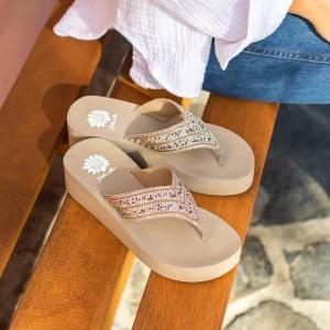 Women Yellow Box Heels & Wedges>Riana Flatform Sandal