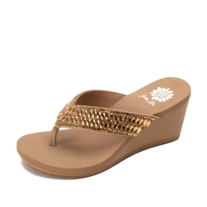 Women Yellow Box Flip Flops>Sana Wedge Sandal