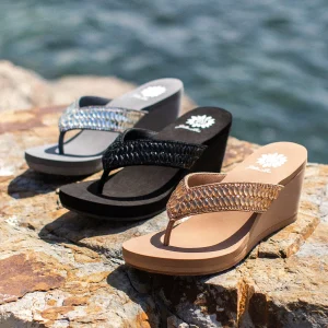 Women Yellow Box Flip Flops>Sana Wedge Sandal