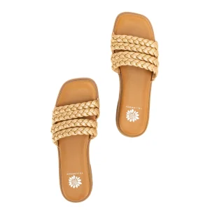 Women Yellow Box Slides>Santai Slide Sandal
