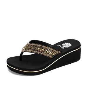 Women Yellow Box Flip Flops>Srida Wedge Sandal