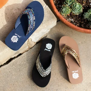 Women Yellow Box Flip Flops>Steeven