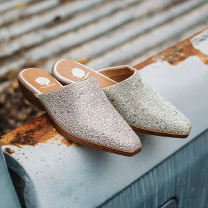 Women Yellow Box Clogs & Mules>Wanny Rhinestone Mule