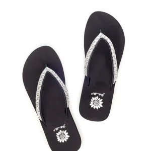 Women Yellow Box Flip Flops>Zemily Rhinestone Sandal